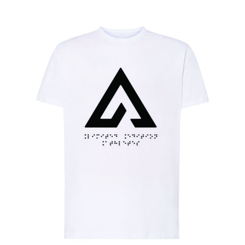 Camiseta blanca logo braille
